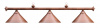 Бильярдный светильник Элегант 3 плафона (бронзовый, бронзовая штанга)